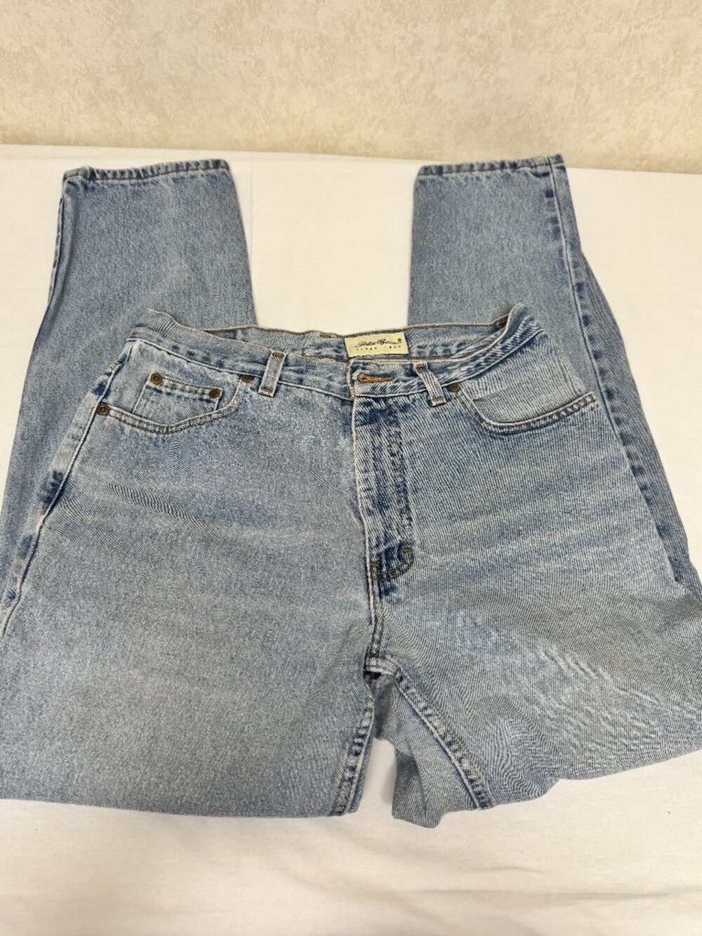Vintage Eddie Bauer Womens Size 12 High Rise Mom Jeans Light Wash 100% Cotton Ma